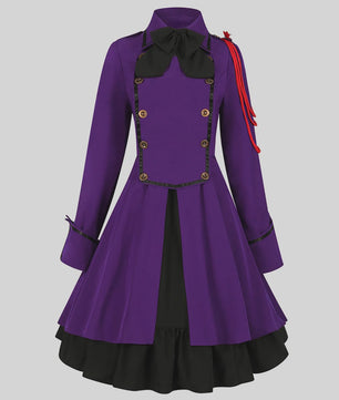 Middeleeuwse Renaissance Lolita Jurk - Vintage Victoriaans Hofkostuum met Strik en Ruches