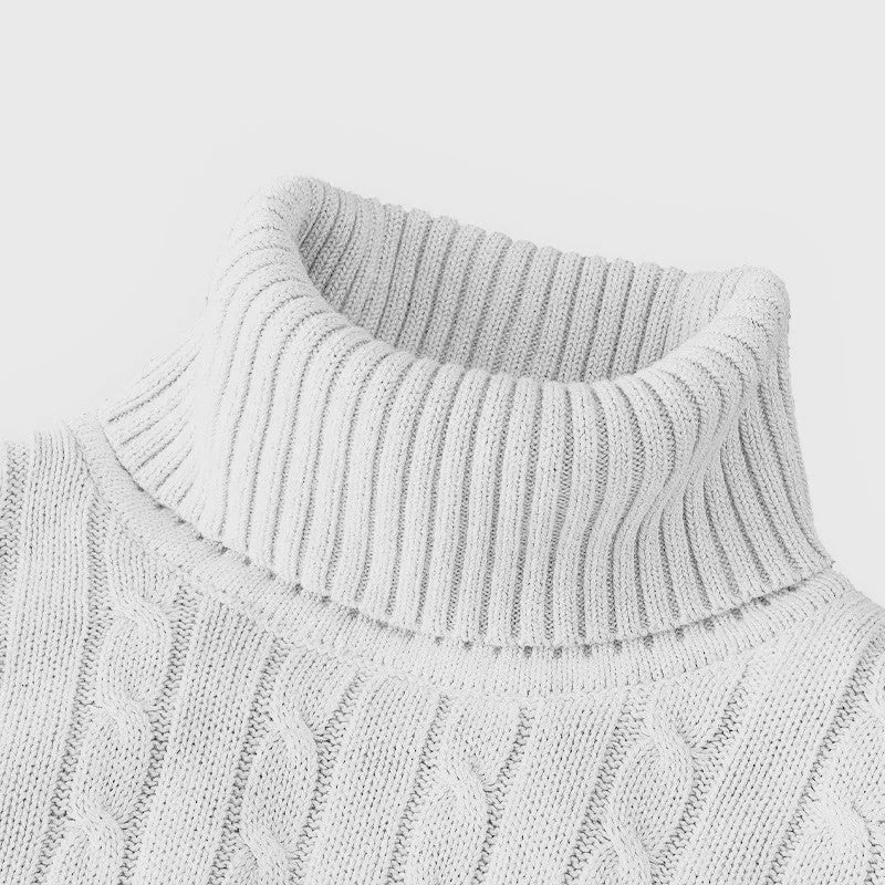 Heren Gebreide Coltrui - Slim Fit Pullover voor Herfst & Winter