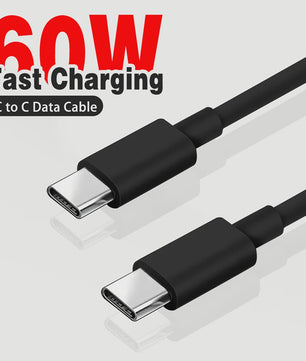 USB-C naar USB-C Kabel 60W PD Snelladen & Data | 1M/2M/3M