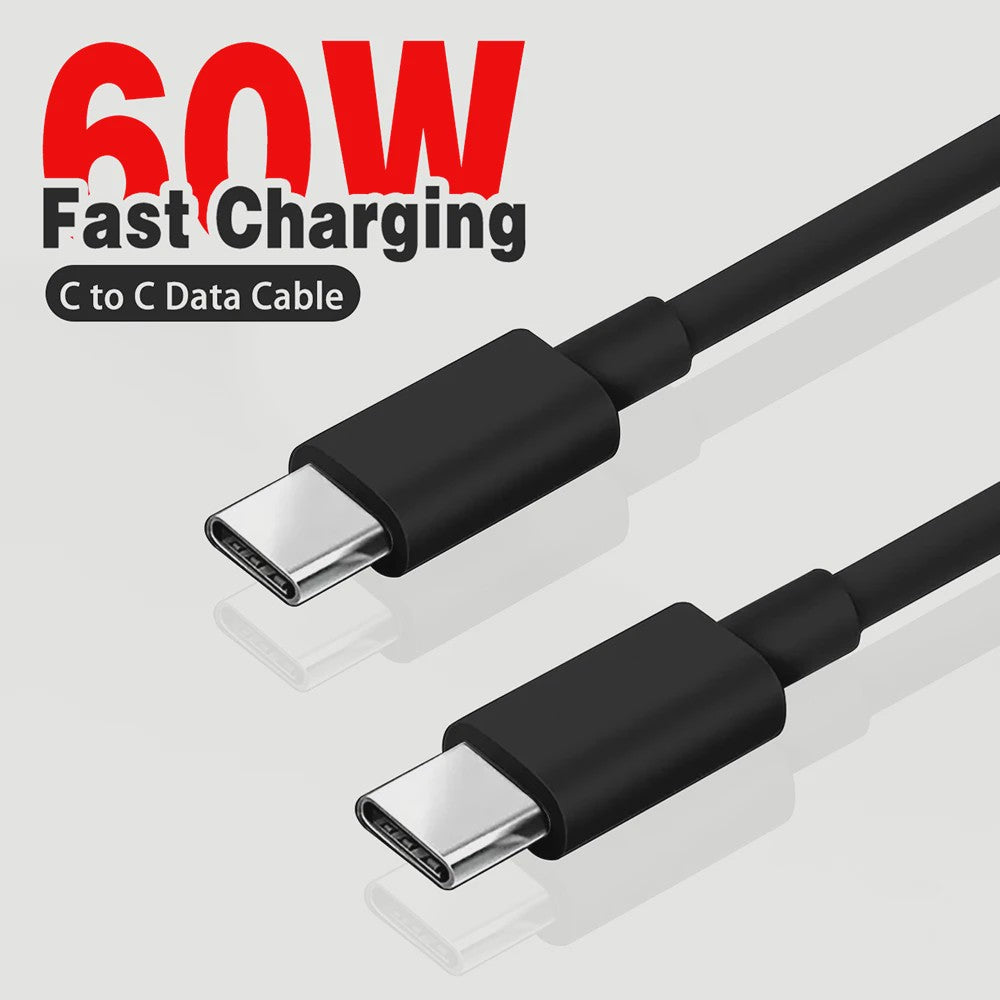 USB-C naar USB-C Kabel 60W PD Snelladen & Data | 1M/2M/3M