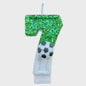 Voetbal Cijfer Kaarsen - Glitter & Graduele Kleurverandering - Verjaardag Decoratie