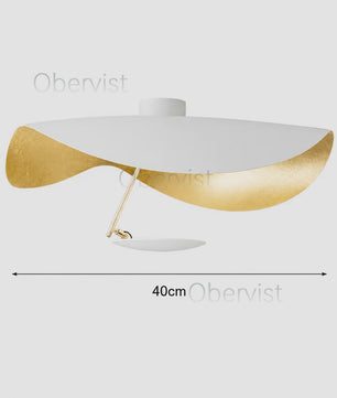 Moderne LED Plafondlamp Schotelvorm Goudkleurig Interieur - SediaXL