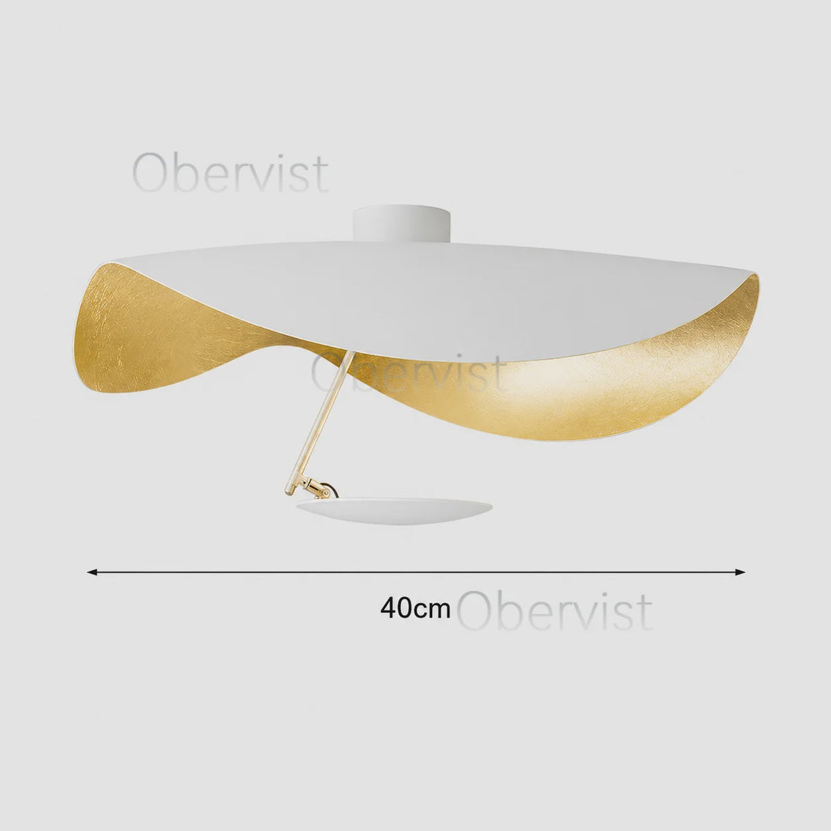 Moderne LED Plafondlamp Schotelvorm Goudkleurig Interieur - SediaXL