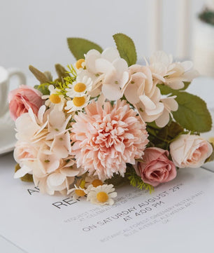 Kunstboeket Bloemcombinatie - Decoratie voor Huis, Bruiloft & Fotografie