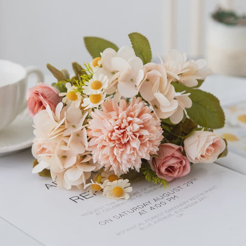 Kunstboeket Bloemcombinatie - Decoratie voor Huis, Bruiloft & Fotografie
