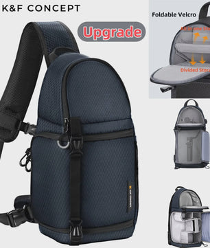 K&F CONCEPT 10L Waterdichte Camera Sling Backpack - Fotografie Rugzak voor DSLR/Mirrorless