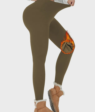 Dames Thermische Fleece Leggings met Hoge Taille - Warm & Zacht voor Yoga en Workout