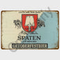 Vintage Metalen Bord - Decoratieve Wanddecoratie voor Pub, Keuken, Bar & Man Cave