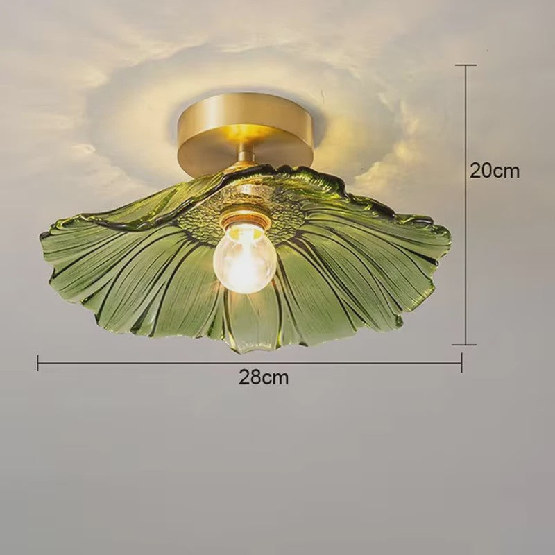Vintage Bloemen Glazen Hanglamp - Sfeervolle Decoratie voor Woonkamer & Slaapkamer