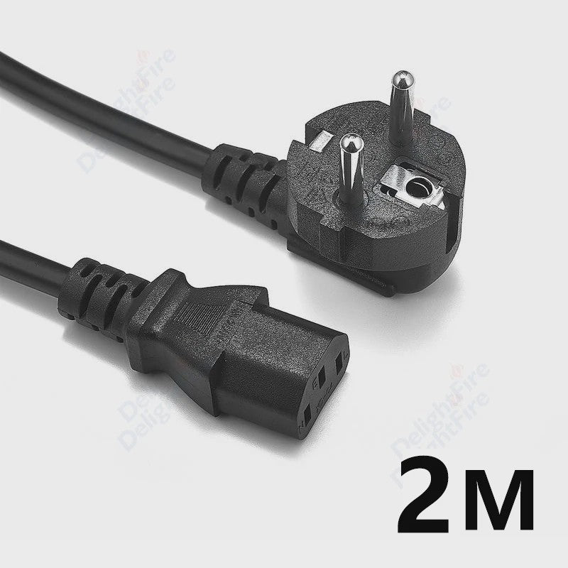 EU Power Kabel IEC C13 Verlengsnoer - 1.2m, 1.5m, 2m, 3m - Voor PC, TV, Monitor, Laptop