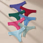 7-Delige Dames Katoen Strings Set - Zwart, Gestreept & Zacht - Comfortabele Tanga Ondergoed