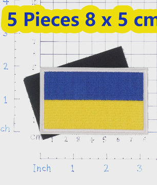 Oekraïne Vlag Patch met Klittenband - Geborduurde Kleding Applicatie