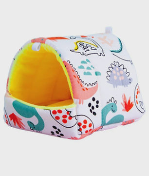 Zacht Hamsterhuisje met Schattige Dierenprints - Warm en Comfortabel Nestje