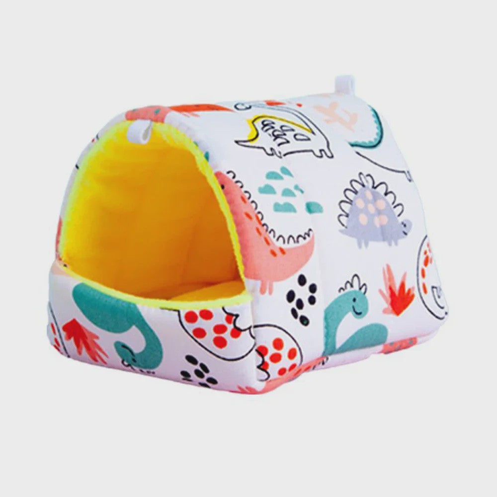Zacht Hamsterhuisje met Schattige Dierenprints - Warm en Comfortabel Nestje