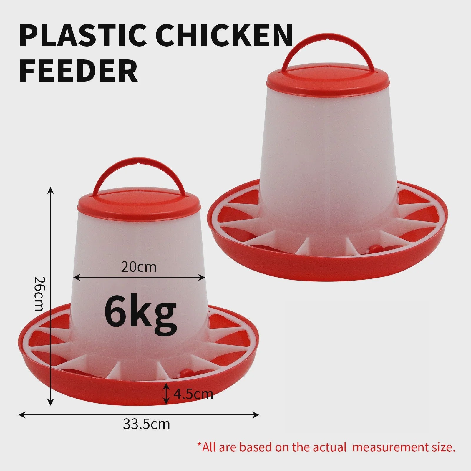 Automatische Kipvoerbak - Verschillende Maten (1.5-12kg) voor Pluimvee