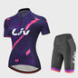 LIV Dames Fietsset Zomer - Korte Mouwen Jersey & Bibshort - Sneldrogend