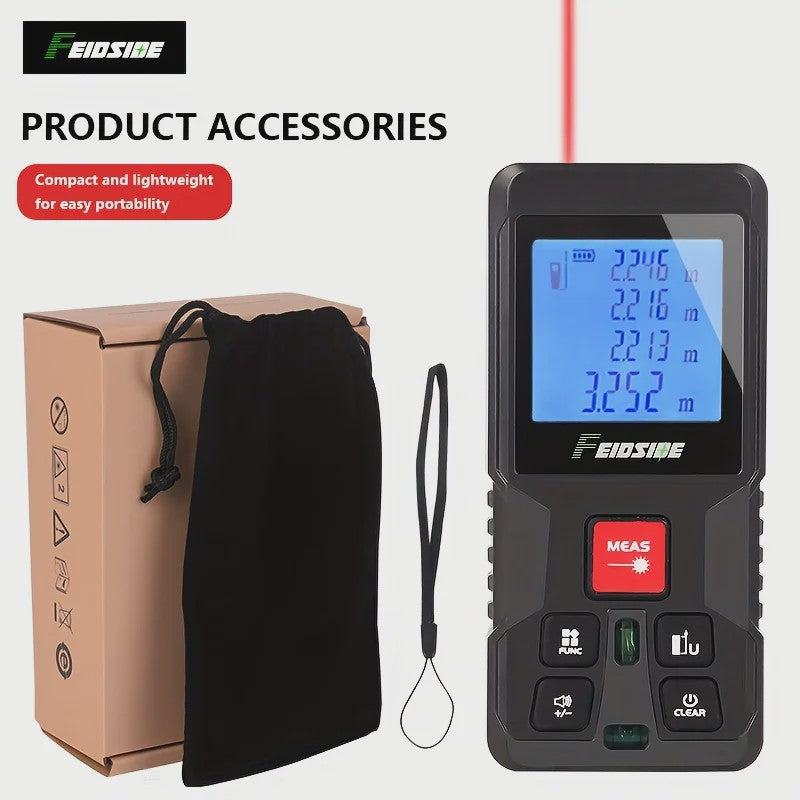 HILDA Laser Afstandsmeter 120M - Hoekmeting, Dubbele Laser & Oplaadbaar