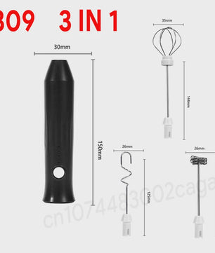 Draadloze Elektrische Melkopschuimer & Eierklopper met Type-C Opladen - 3 Snelheden
