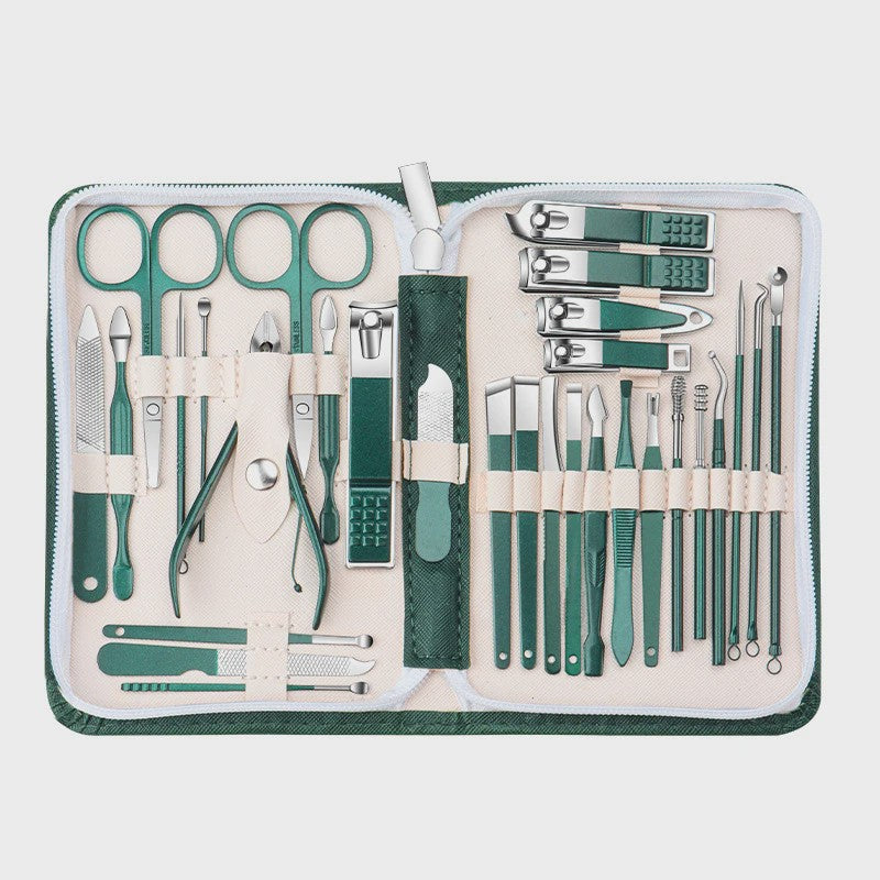 Professionele Manicure & Pedicure Set (9 Delig) - Roestvrij Staal met Reis Etui