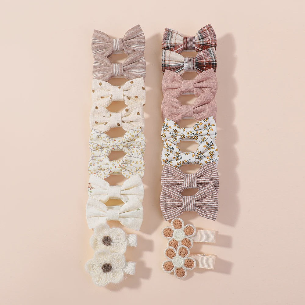 20-delige Set Schattige Kinder Haarclips met Strikjes - Leuke Babymutsjes en Haaraccessoires
