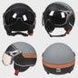 Retro Jethelm Open Face Motorhelm met Afneembaar Vizier - Vintage Scooter & Vespa Helm