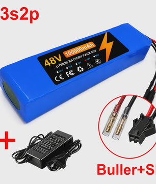 48V 100Ah Lithium Batterij Pack met BMS voor E-bike & Scooter - Inclusief 54.6V Lader