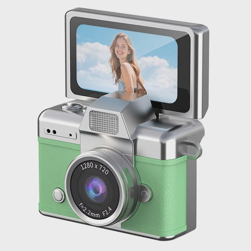 Ourlife Mini Retro Digitale Camera met 1.47 Inch Flip Screen & Sleutelhanger
