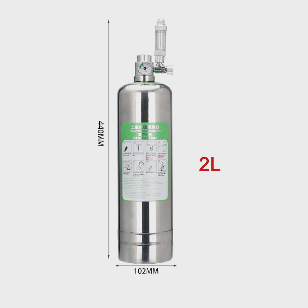 Roestvrijstalen Aquarium CO2 Generator Systeem Kit voor Plantengroei