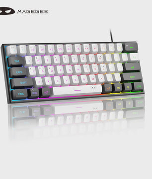 MageGee Mini 60% Gaming Toetsenbord met RGB Backlit, 61 Toetsen, Compact & Ergonomisch