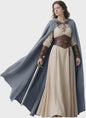 Middeleeuwse Kapmantel van Linnen - Renaissance Cape met Capuchon voor Cosplay & LARP