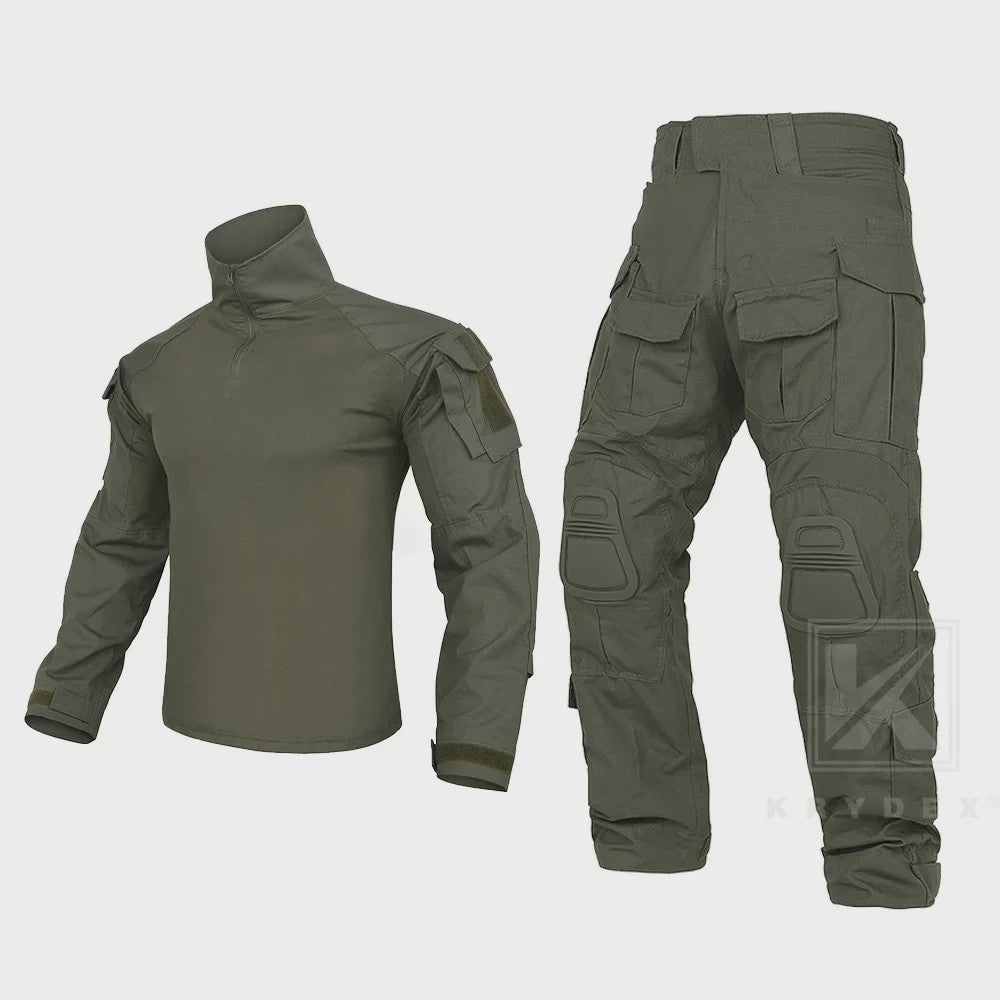 Tactisch Uniform Set: G3 Combat Shirt & Cargo Broek met Kniebeschermers - Heren