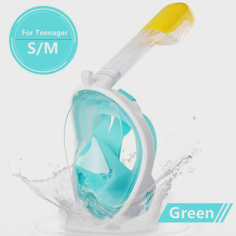 Full Face Duikmasker met Anti-Condens & Droog Systeem - Veilig Snorkelen & Zwemmen