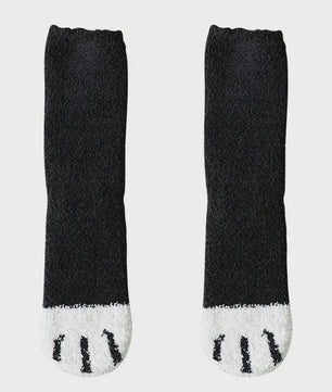 Schattige Dierenpoot Sokken Dames - Kawaii Fleece Sokken voor Thuis & Slapen
