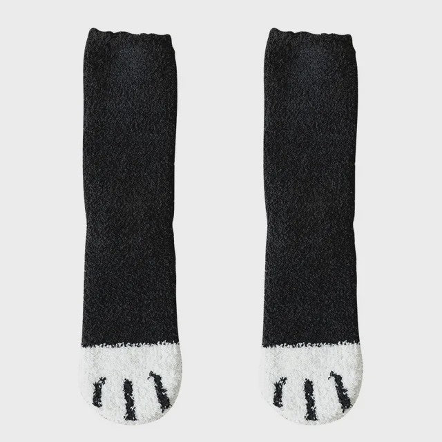 Schattige Dierenpoot Sokken Dames - Kawaii Fleece Sokken voor Thuis & Slapen