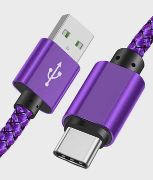 Nylon USB-C Laadkabel - Snel Opladen & Data Transfer voor Huawei, Samsung & Android (1/2/3M)