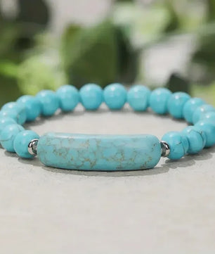 Handgemaakte Edelsteen Armband met Turquoise & Malachiet - Energie & Yoga