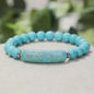 Handgemaakte Edelsteen Armband met Turquoise & Malachiet - Energie & Yoga