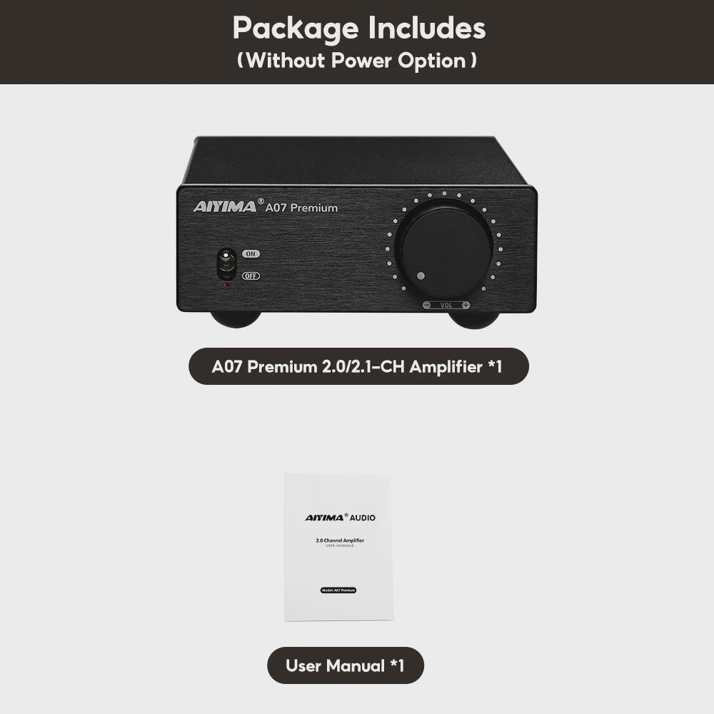 AIYIMA A07 Premium TPA3255 Klasse D Versterker - 2x 300W Krachtig Hifi Geluid