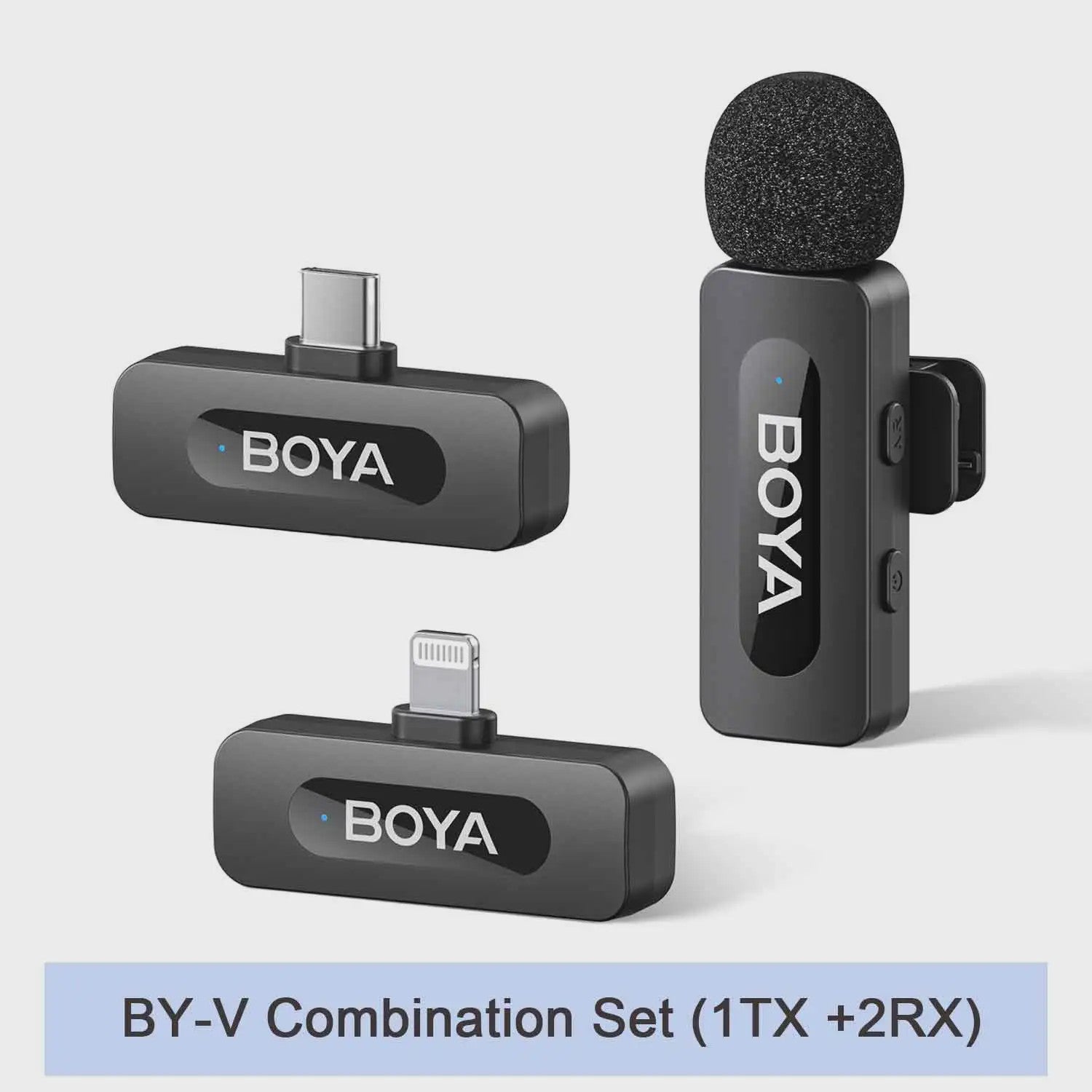 BOYA BY-V Professioneel Draadloos Lavalier Mini Microfoon Systeem voor iPhone & Android
