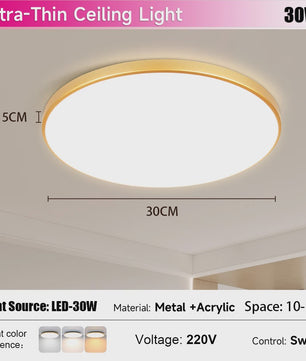 Waterdichte LED Plafondlamp Rond - 18W/30W/40W - IP54 - Badkamer, Keuken, Woonkamer
