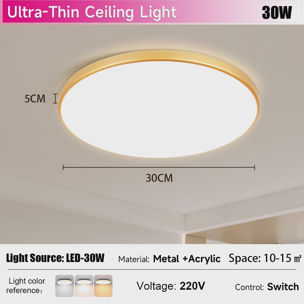 Waterdichte LED Plafondlamp Rond - 18W/30W/40W - IP54 - Badkamer, Keuken, Woonkamer