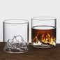 Set van 2 Whiskeyglazen met 3D Berg Design - Kristalhelder & Uniek