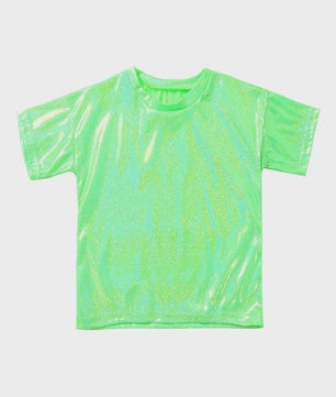 Glanzend Metallic Kinder T-shirt - Perfect voor Dans & Performance