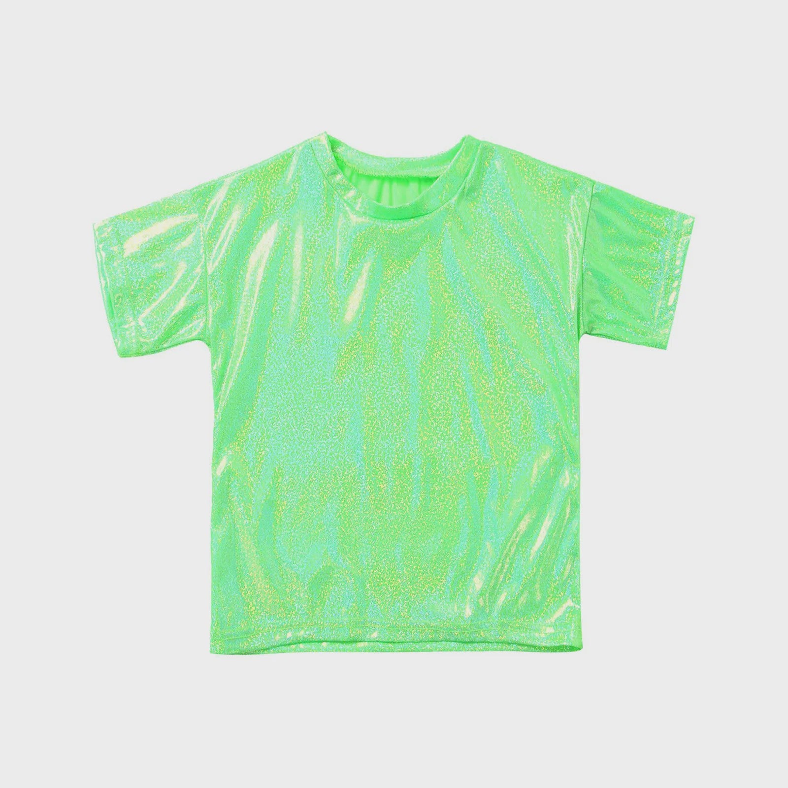 Glanzend Metallic Kinder T-shirt - Perfect voor Dans & Performance
