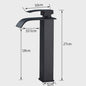 Matzwarte Waterval Wastafelfkraan - Deck Mounted, Enkele Hendel, Warm & Koud Water