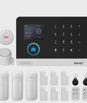 Slim Beveiligingssysteem voor Thuis: WIFI/GSM Alarm met Deur- en Bewegingssensoren, Tuya & Alexa Compatibel