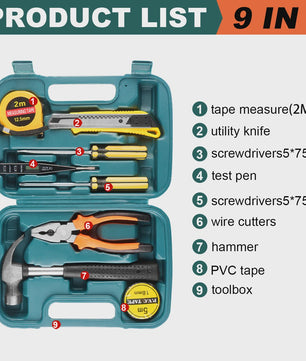Complete Gereedschapskist Set - 8-13 Delig Huishoudgereedschap voor Auto- en Huisreparaties