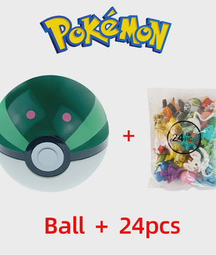 Set van 24 Pokemon Figuren - Diverse Stijlen, 2-3cm - Pikachu, Pokeball & Meer - Leuk Cadeau