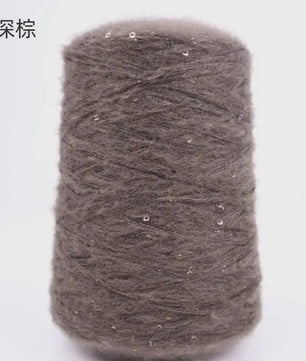 Zacht Pluche Mohair Garen met Pailletten - Kleurrijk Brei-, Haak- en Naaigaren (520g)