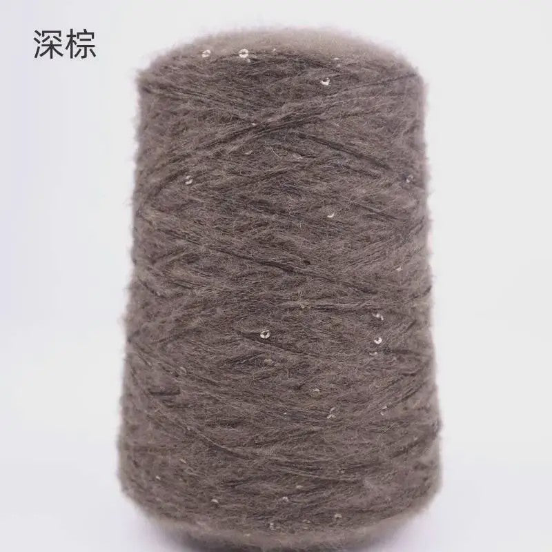 Zacht Pluche Mohair Garen met Pailletten - Kleurrijk Brei-, Haak- en Naaigaren (520g)